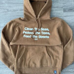 Unbranded Men's Tan and Brown Hoodie